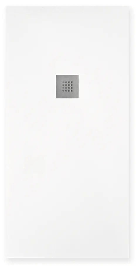 Piatto Doccia 80x100 Effetto Pietra "Tenerife" Bianco