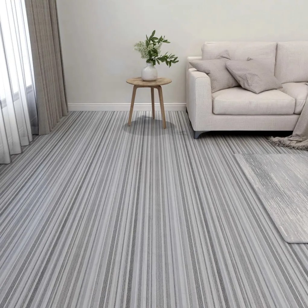 Listoni Pavimenti Autoadesivi 55 Pz İn Pvc 5,11m² Grigio Chiaro /