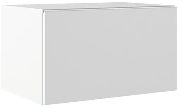 Mobile da bagno sospeso sotto lavabo L 60 x H 35 x P 45 cm bianco laccato opaco, 1 cassetto VISOBATH element