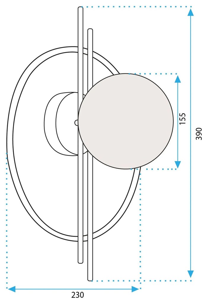 Lampada da parete APP1435-W BLACK