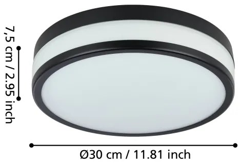 Eglo 900846 - Plafoniera LED da bagno PALERMO LED/17,1W/230V IP44