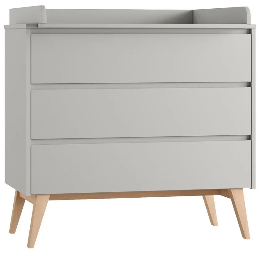 Cassettiera bassa grigia per bambini 100x52,5 cm Swing - Pinio