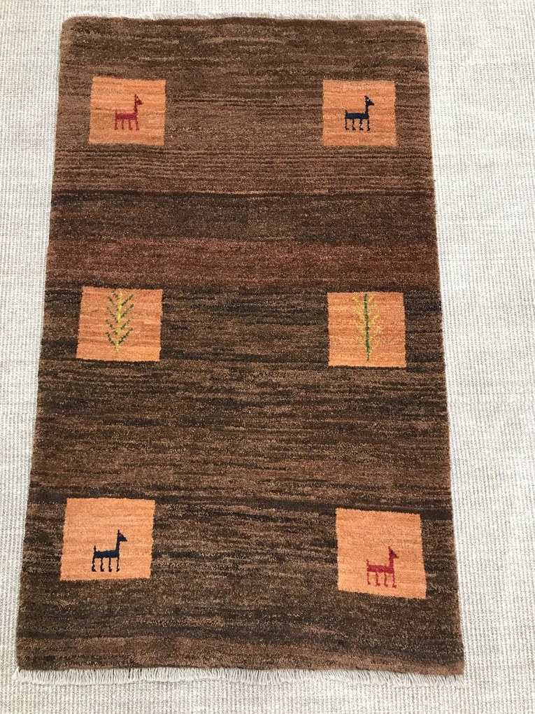 Gabbeh Tappeto persiano 80 x 130 Marrone (Iran) Annodato A Mano