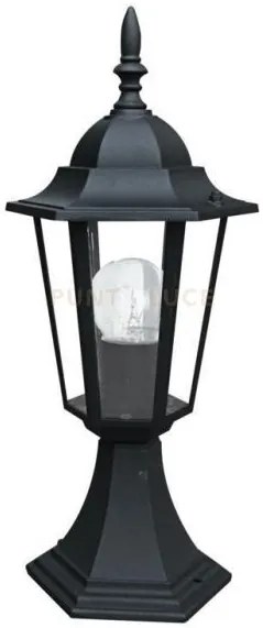 Lume milano nero 1 luce attacco e27 ip44 17x40,3cm alluminio e vetro