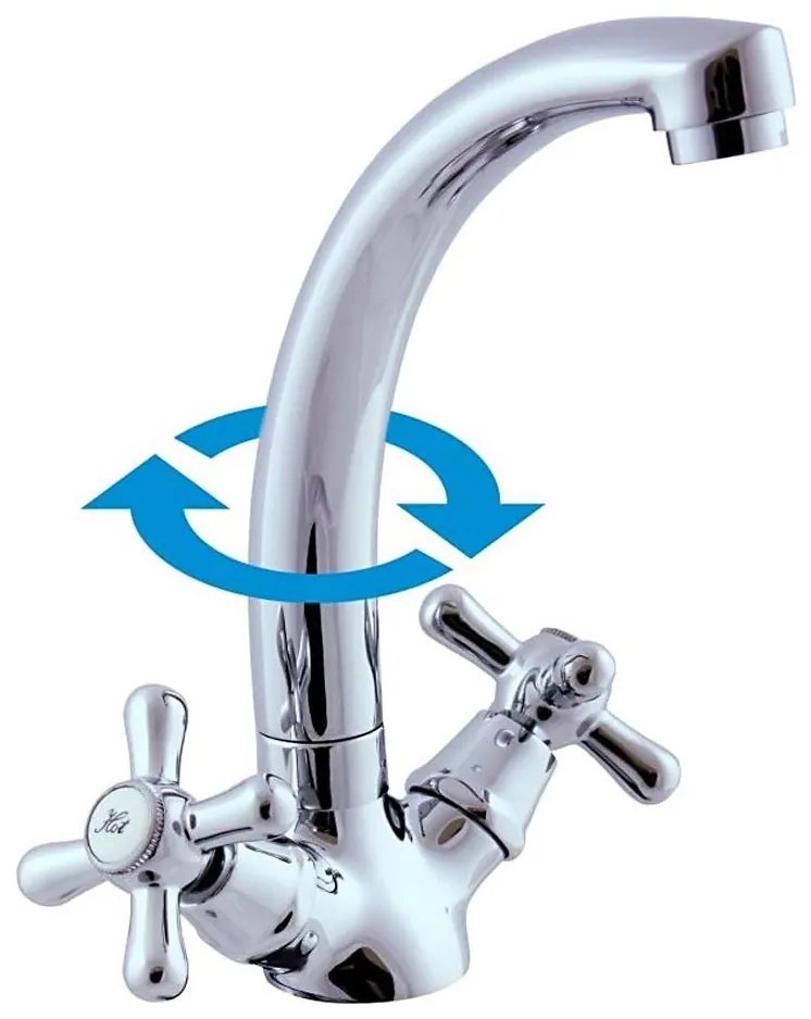 RAV Slezák MK120.0/2 - Miscelatore per lavabo MORAVA 20,5 cm cromo lucido