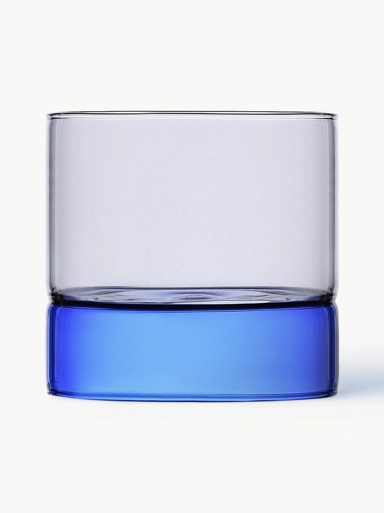 Bicchieri acqua in vetro borosilicato fatti a mano Bamboo Groove 2 pz