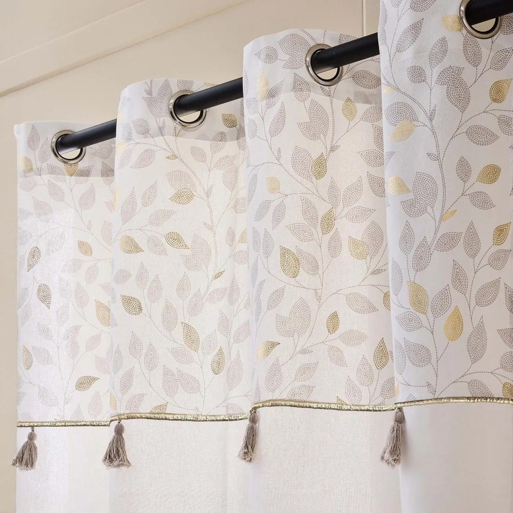 Tenda bianca in misto cotone 140x240 cm Duchesse – douceur d'intérieur