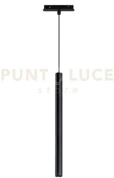 Sospensione tubo/grande per binario magnetico nero led 3000k 468lm 6w