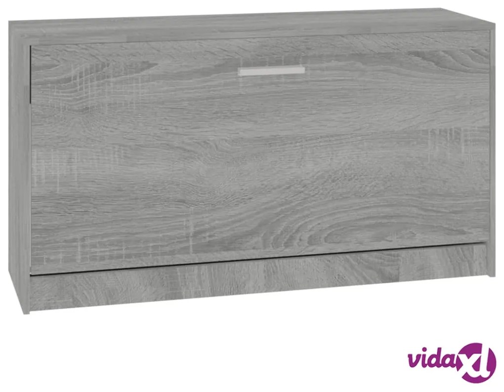 vidaXL Scarpiera Grigio Sonoma 80x24x45 cm in Legno Multistrato