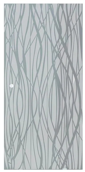 Anta per porta scorrevole Liane in vetro grigio / argento L 76 x H 215 cm sinistra