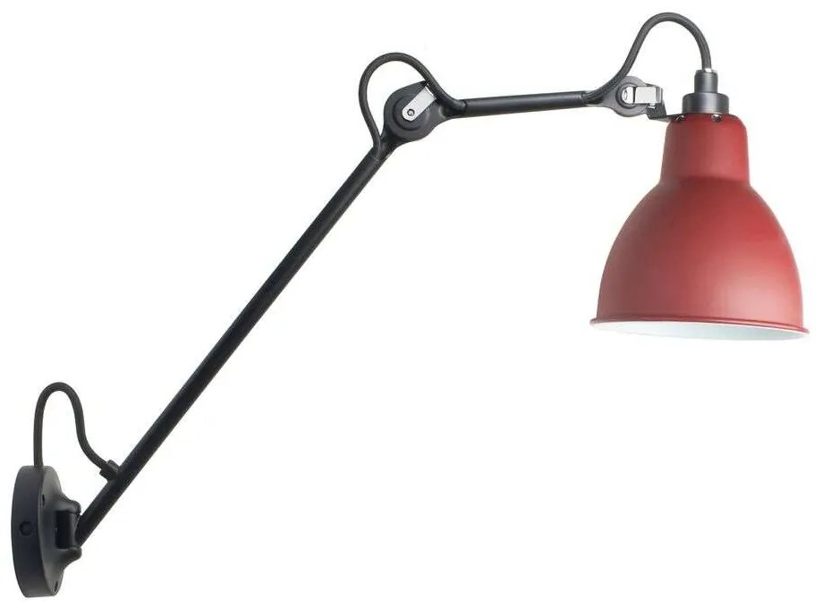 122 Applique da Parete Nero/Rosso - Lampe Gras