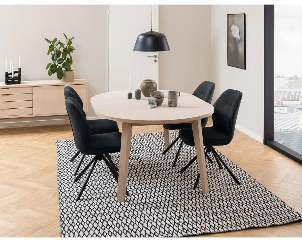 Tavolo da pranzo rotondo pieghevole con piano in rovere ø 120 cm A-Line - Actona