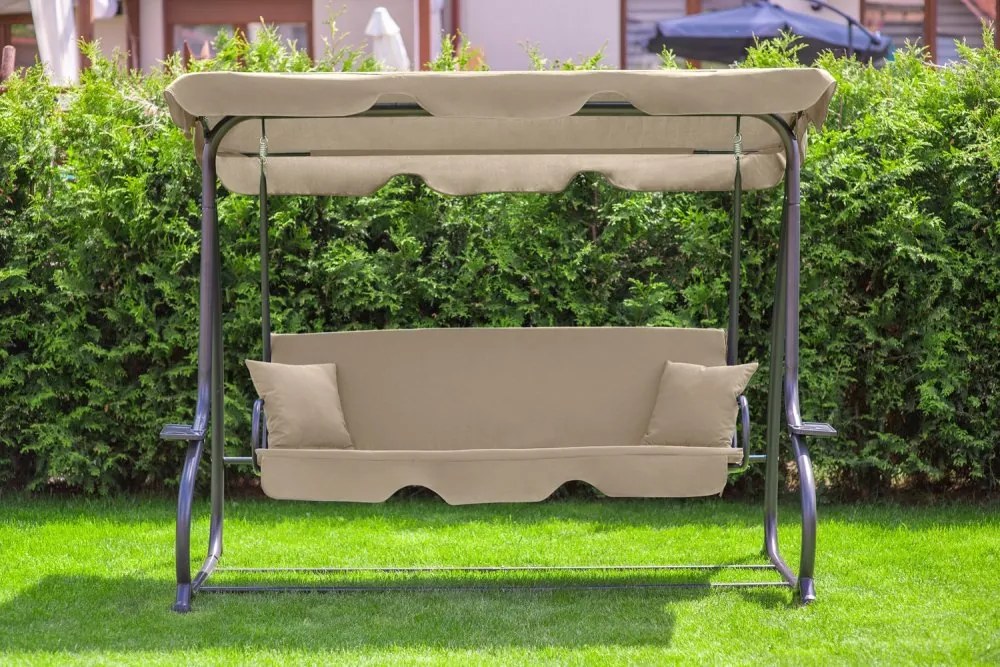 Altalena da giardino regolabile beige