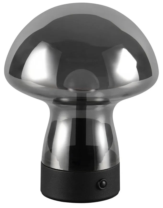 Lampada da tavolo LED grigia con paralume in vetro (altezza totale 18 cm) Dooley – Trio