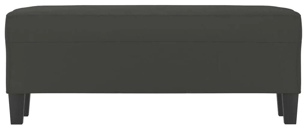 Panca grigio scuro 100x35x41 cm in Microfibra