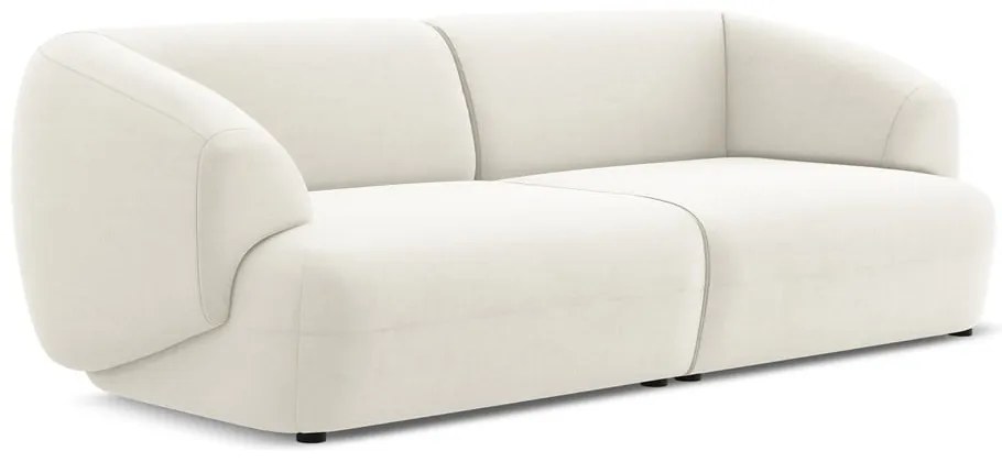 Divano bianco con rivestimento in velluto 232 cm Moana – Makamii