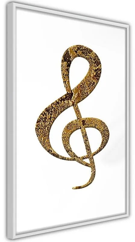 Poster Golden Treble Clef