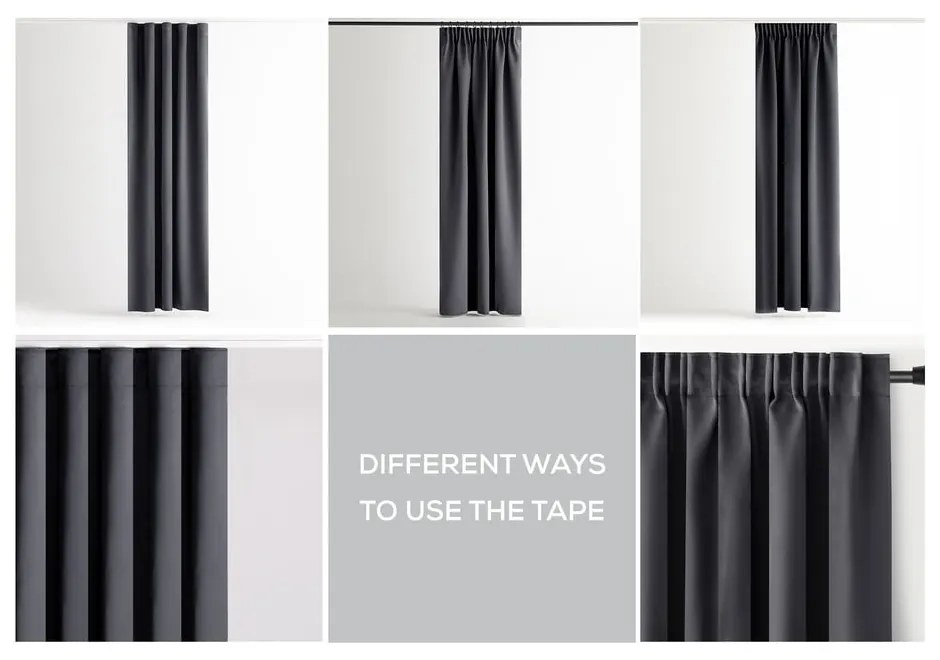 Tenda parzialmente oscurante grigio scuro 140x245 cm Kierra – Restilo