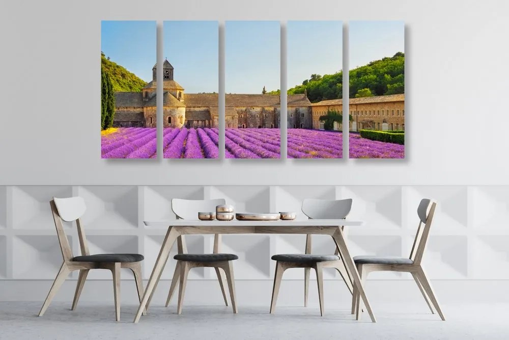 Quadri 5 pezzi – Provenza con campi di lavanda
