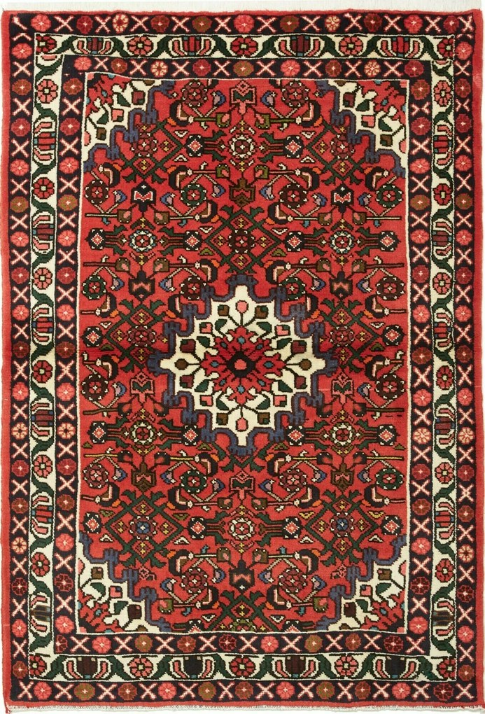 Hamedan Tappeto 110x150 (Iran) Annodato A Mano