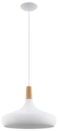 Eglo 901179-Lampada a sospensione con cavo SABINAR 1xE27/40W/230V Ø40cm bianca-