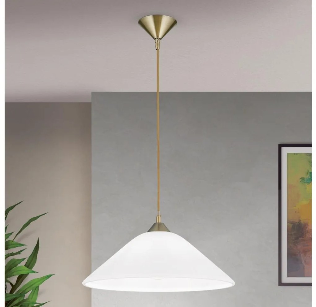 Orion HL 6-1525/1 - Lampadario a sospensione con filo GRADO 1xE27/60W/230V diametro 40 cm ottone