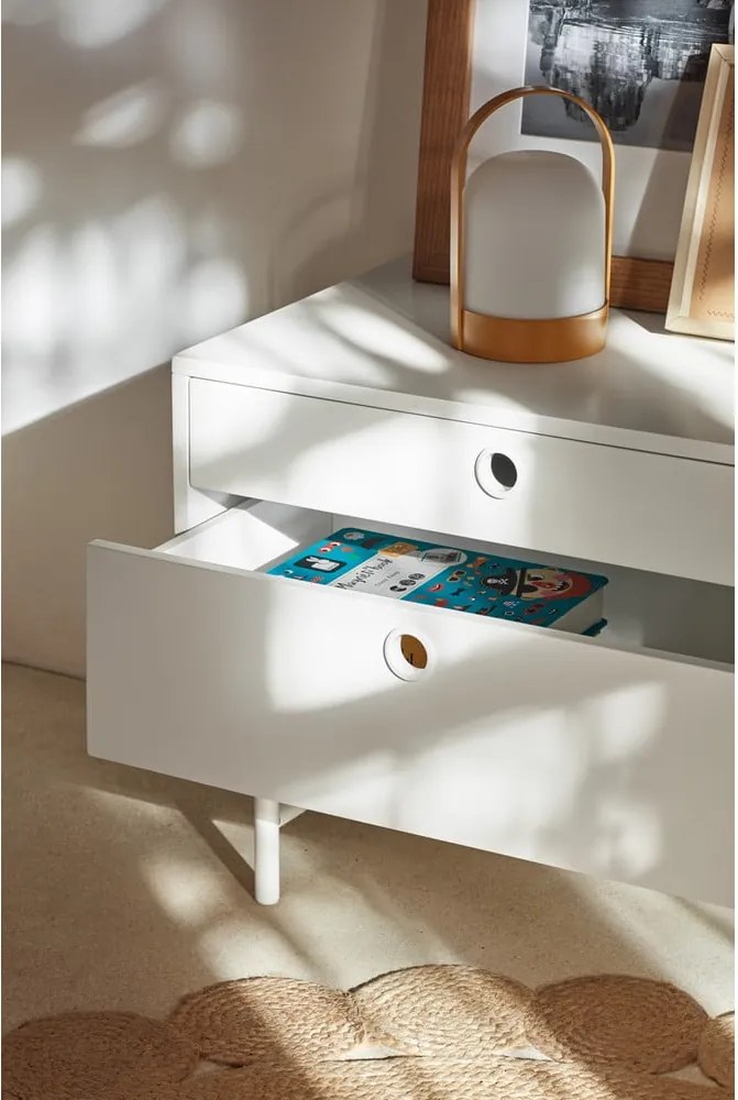 Tavolo TV bianco 140x52 cm Punto - Teulat