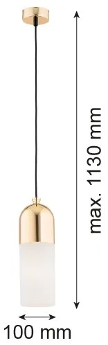 Argon 4212 - Lampadario su palo BURGOS 1xE27/15W/230V ottone