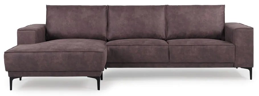 Divano angolare in similpelle marrone scuro (angolo sinistro) Copenhagen - Scandic