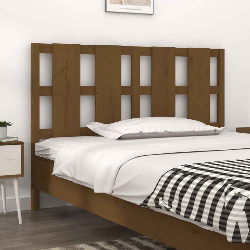 Testiera Per Letto Ambra 145,5x4x100 Cm Legno Massello Di Pino /