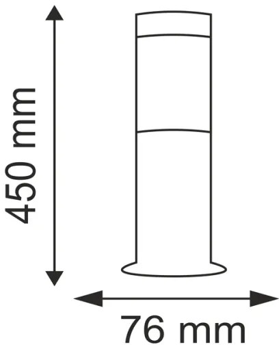 Lampada da esterno OSLO 1xE27/10W/230V 45 cm IP44 antracite