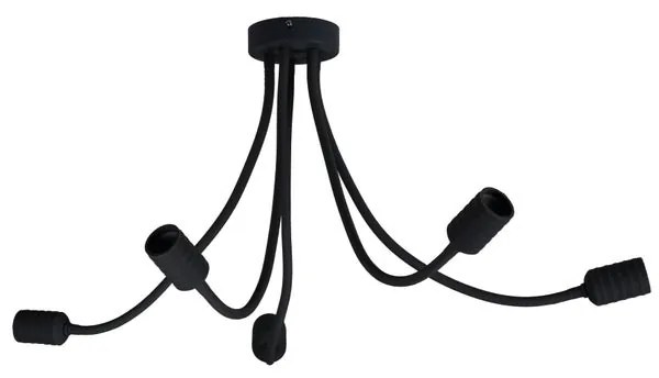 Plafoniera pop Fless Ø 110 cm nero IP20, 5XE27