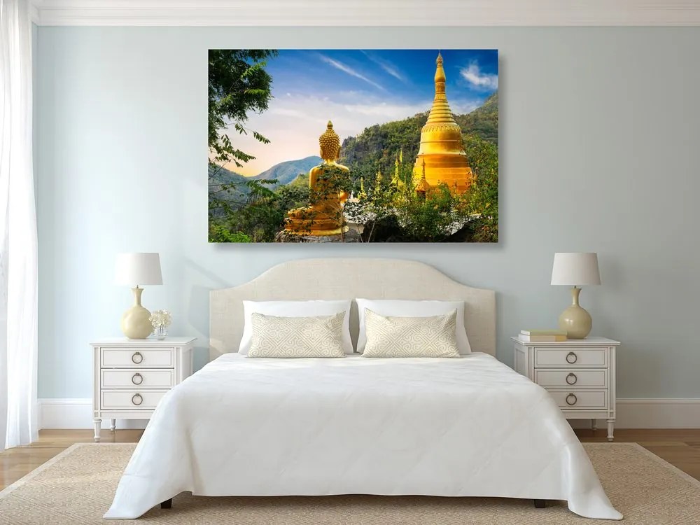 Quadro su tela – Vista sul Buddha dorato