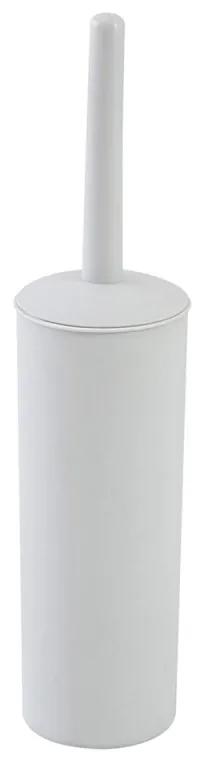 Portascopino WC Tondo da Appoggio Bianco in Plastica con Scopino