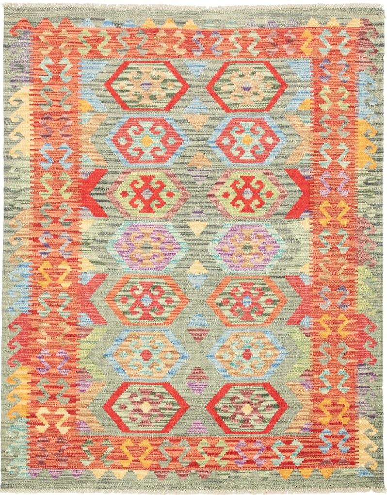 Kilim Tappeto 140x170 (Pakistan) Tessuto A Mano