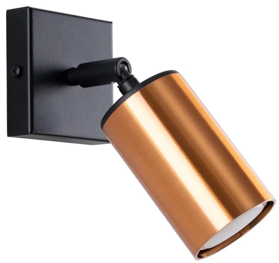 Sollux SL.1374 - Faretto da parete WINX 1xGU10/10W/230V nero/rame