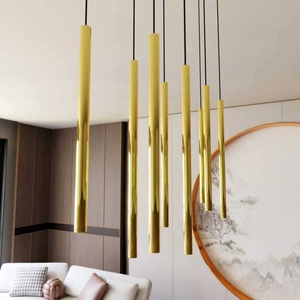 Lampada a Sospensione SELTER 9 BLACK, WHITE e GOLD Colore del corpo Oro