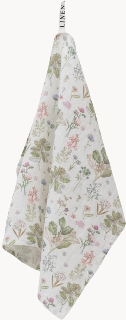Strofinaccio in lino bianco Botany