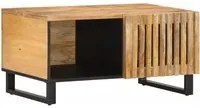 Tavolino da Salotto 80x51x40 cm Legno Massello di Mango Grezzo 377456