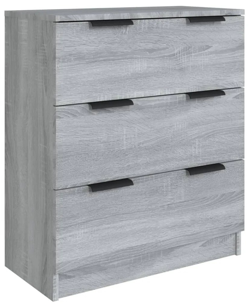 Credenze 3 pz Grigio Sonoma in Legno Multistrato