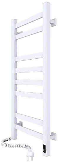 Scaldasalviette a pioli per bagno AVANGARD con termostato, 251 W / 230 V, 80,6 cm, IP44, bianco, sinistro
