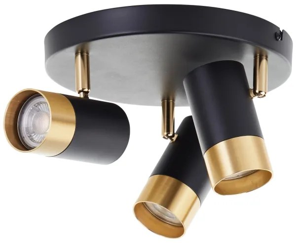 Brilliant - Faretto LED VIGOLO 3x GU10/5W/230V, nero/oro