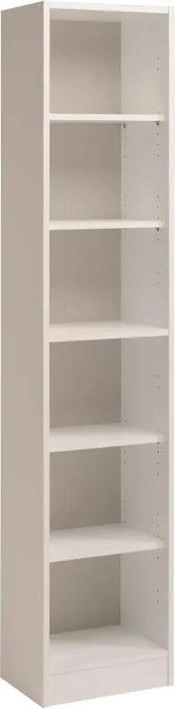 Libreria Sophia L 41.3 x P 28 x H 198 cm in truciolare bianco opaco, portata per ripiano 5 kg