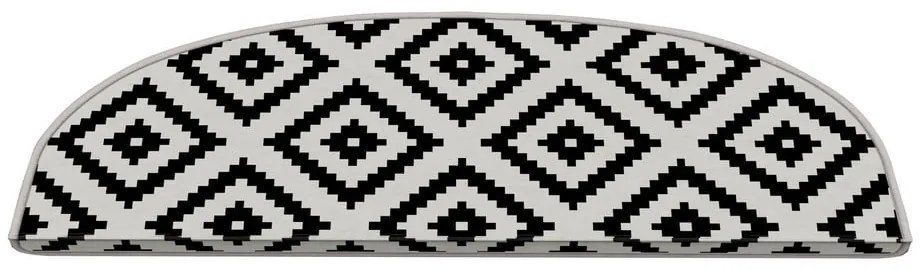 Gradini bianchi e neri in set da 16 pezzi 20x65 cm Art - Vitaus