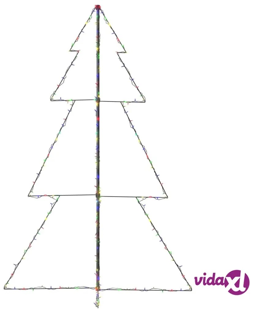 vidaXL Albero di Natale a Cono 240 LED per Interni Esterni 118x180 cm