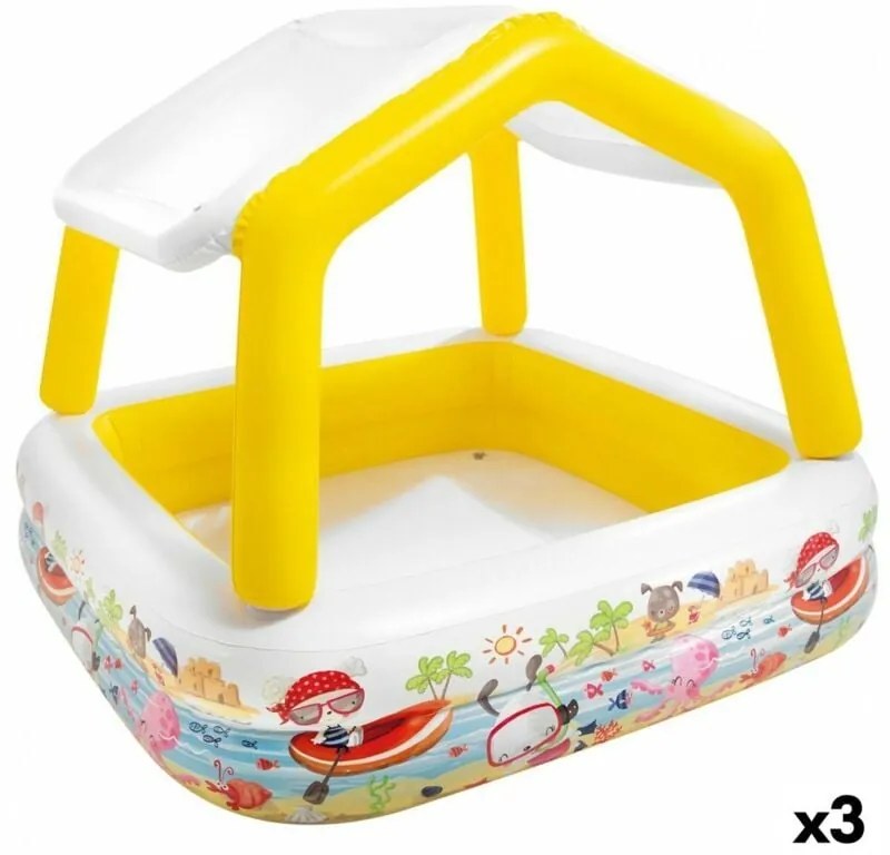 Piscina Gonfiabile per Bambini Intex Tenda 157 x 122 x 157 cm 295 L (3 Unità)