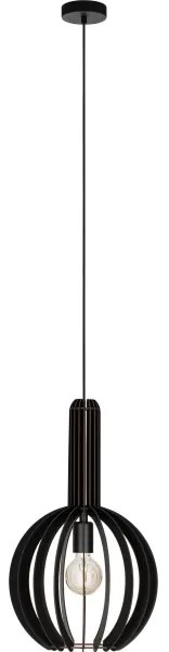 Eglo 900153 - Lampadario a sospensione con filo VELASCO 1xE27/40W/230V diametro 31 cm nero