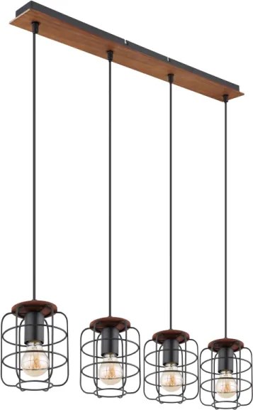 Globo 54037-4H - Lampadario a sospensione WILLA su cavo 4xE27/40W/230V