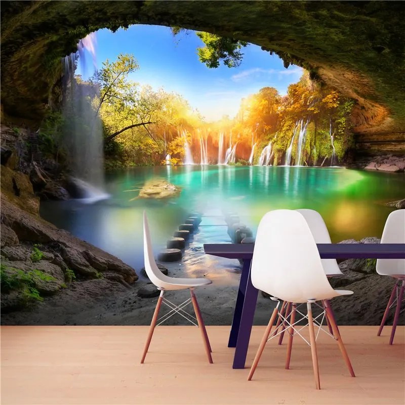 Fotomurale  Turquoise Lake  Colore colorful, Dimensioni e Misure 350x245