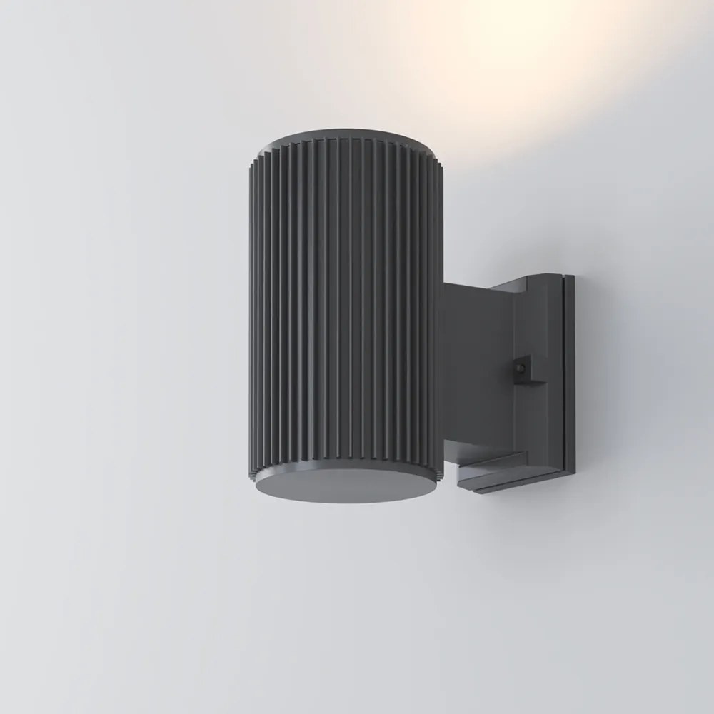 Lampada Da Parete Moderna Per Esterno Metallo Grigio Luce1E27 60W Ip54